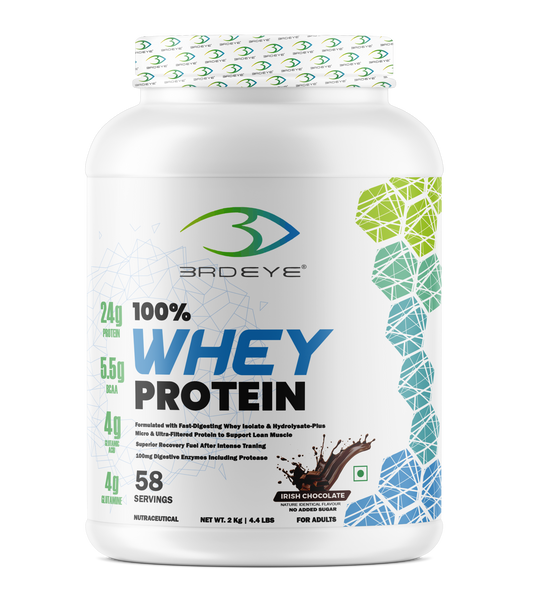 3RD EYE 100% Whey Protein | Irish Chocolate | 24g Protein | 58 Servings | 2kg